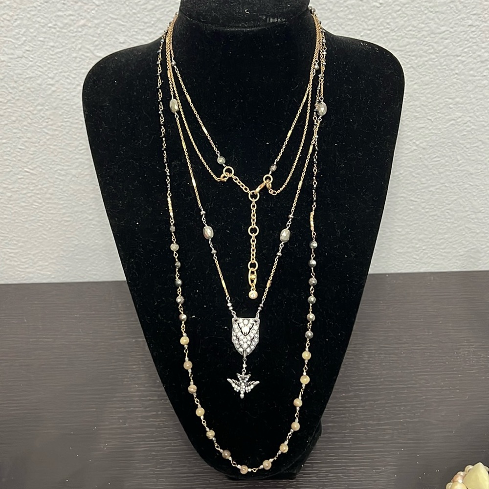 NWOT CAbi Long Double Necklace